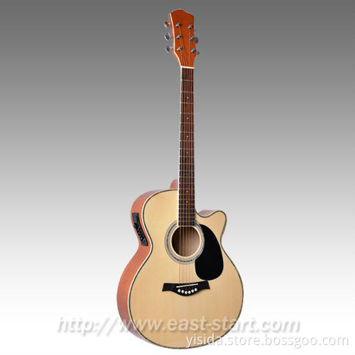 Handmade Mahogany Cutaway Electric Acoustic Guitar